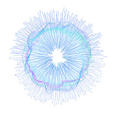 Big Data concept. Abstract image of neural connections for a design on the theme of artificial intelligence, big date, neural connections. Transparent background