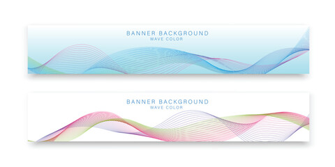 Abstract gradient wave color banner background