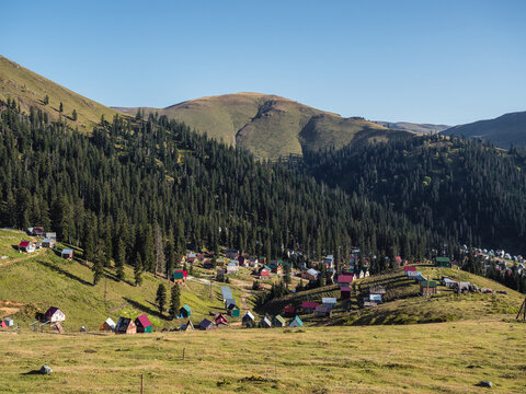 Bakhmaro, a renowned summer retreat situated at 2000m asl in the mountains of Guria, Georgia (Sakartvelo), Central Asia, Asia