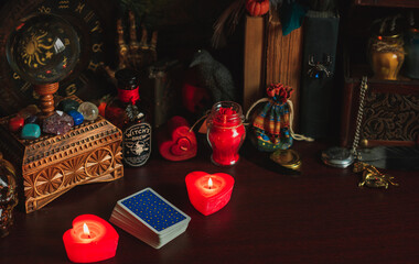 Magic rite for attracting love, changing fate , illustration for attraction destiny, occultism...