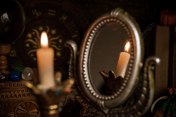 Magic rite for attracting love, changing fate , illustration for attraction destiny, occultism...