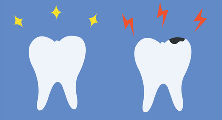 Dental vector. Tooth medicine concept