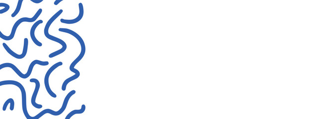 Curved lines banner. Doodle design template. Copy space