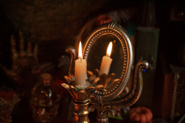 Magic rite for attracting love, changing fate , illustration for attraction destiny, occultism...