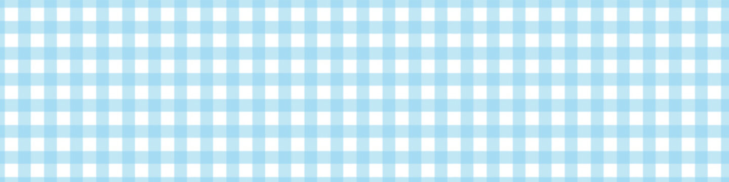 Gingham Blue Picnic Pattern. Tablecloth For Easter Table. Texture For Plaid. Vector Illustration