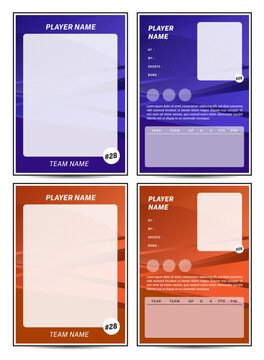 Sport Player Trading Card Frame Border Template