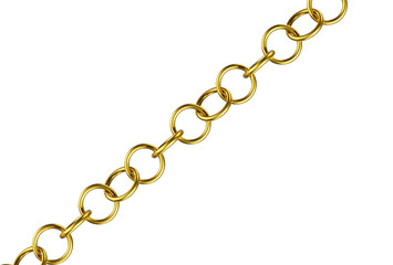 Single colored chain link isolated 3d render