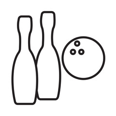 BOWLING design vector icon