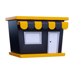 3D illustration Game Store icon
