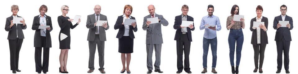 group of people holding tablet and looking into it