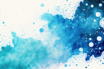 Obraz premium Background made of an abstract blue watercolor. Generative AI