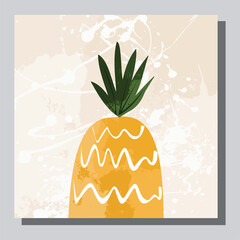 Illustration vector EPS 10 print, hand draw painted abstract organic shapes botanical garden, contemporary aesthetic boho mid century modern art in Scandinavian nordic design style 