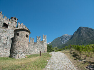 Fototapeta na wymiar Fénis Castle, Valle d'Aosta region, Italy