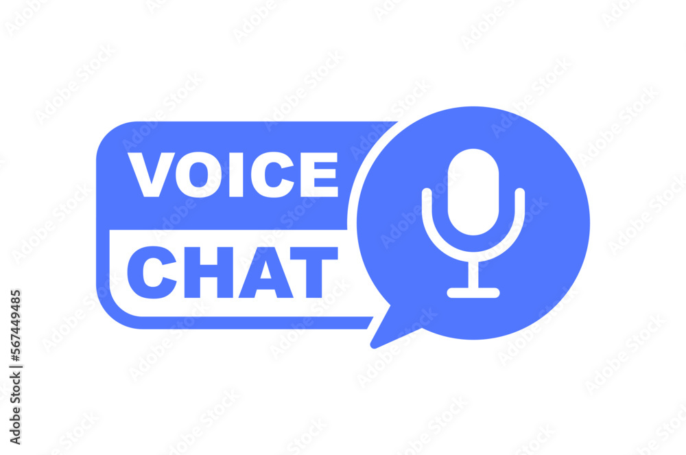 Poster voice chat logo. voice message icon. voice message with sound wave and microphone for chat. voice me