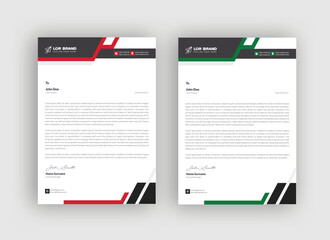 minimalist style, printing design, business template, flyer layout, letterhead template design, business professional letterhead template design. Illustration vector