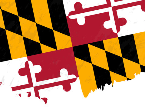 Grunge-style flag of Maryland.