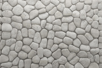 White 3D background with pebble stone, 3D rendering, Product display
