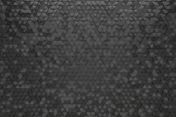 Fototapeta premium Black triangular abstract background, Grunge surface, 3d Rendering
