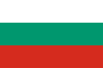 Bulgaria flag wave isolated on png or transparent background - obrazy, fototapety, plakaty