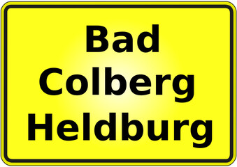 Stadteingangsschild Deutschland Stadt Bad Colberg - Heldburg