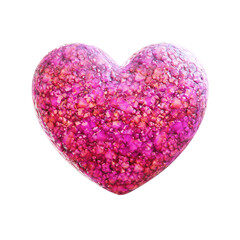Pink stone heart 3d
