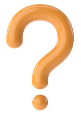 Question mark sign. 3D illustration.