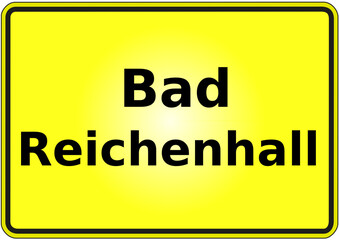 Fototapeta premium Stadteingangsschild Deutschland Stadt Bad Reichenhall