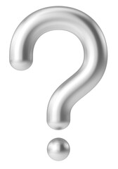 Naklejka premium Question mark sign. 3D illustration.