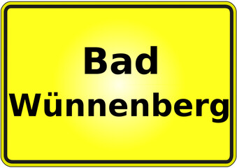 Stadteingangsschild Deutschland Stadt Bad Wünnenberg