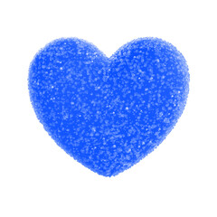 Sugar coated blue heart 3d
