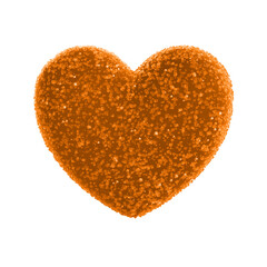 Sugar coated orange heart 3d
