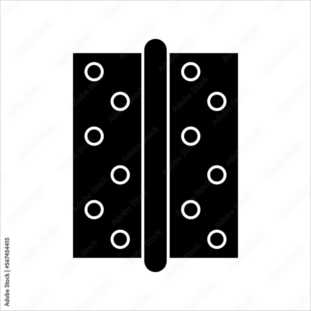 Canvas Prints Trendy flat design door hinge icon, on white background.