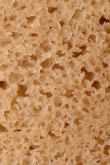 Textures of black bread baked from rye flour.Close-up