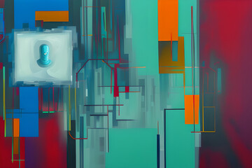 An Abstract Painting Of Artificial Intelligence (AI-Generated)