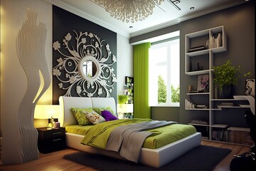 Beautiful master bedroom interior. Bedroom interior ideas.