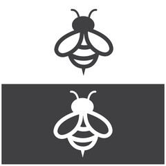 Honey and Bee icon. Honey vector. Bee illustration - vector.