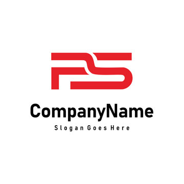 letter ps logo design vector
