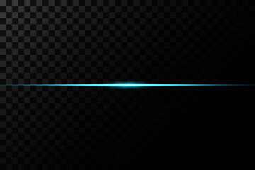 Obraz premium Abstract blue laser beam. Transparent, isolated on a transparent background. Vector illustration.