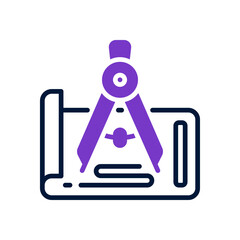 drawing compass icon for your website, mobile, presentation, and logo design.