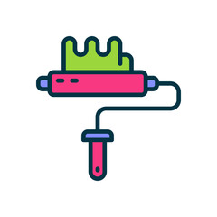 paint roller icon for your website, mobile, presentation, and logo design.