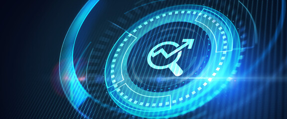 Business, Technology, Internet and network concept. Financial Graph. Stock Market chart. Forex Investment. 3d illustration