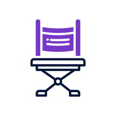 director chair icon for your website, mobile, presentation, and logo design.