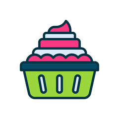 cupcake icon for your website, mobile, presentation, and logo design.