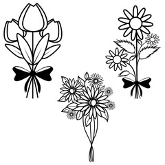 Flower Svg, Flower Bundle Svg, Floral svg, Wildflowers svg, Botanical SVG