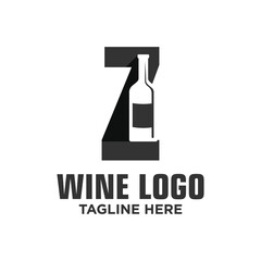 Letter Z Wine Logo Design Template Inspiration, Vector Illustration.