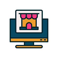 online store icon for your website, mobile, presentation, and logo design.