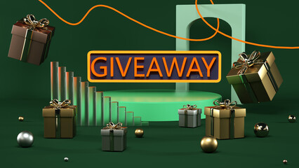 GIVEAWAY LOGO scene design
