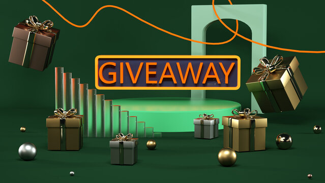 GIVEAWAY LOGO scene design