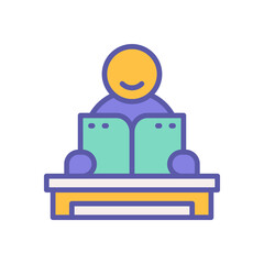 reading icon for your website, mobile, presentation, and logo design.