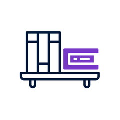 bookshelf icon for your website, mobile, presentation, and logo design.